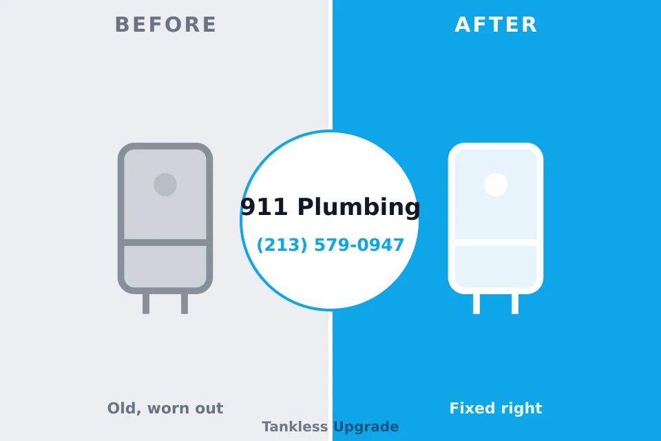 Before and after: plumbing repair Mondovi, WI